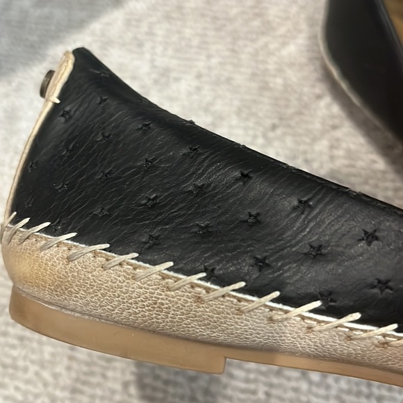 Polka Dot STAR Groove Black Flat Shoe Mary Jane Boho Ballet Cottage Kawaii Vegan - Picture 5 of 16